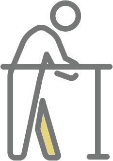 歩行訓練する人のイラスト